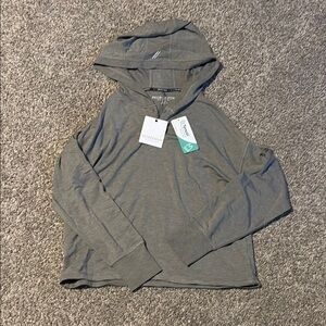 Recreation by thread & sippy Gray Hooded Long Sleeve Top Women’s medium